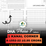 Corner 1 Kanal Plot On 50 Feet Wide Road Available For Sale In DHA Lahore Phase 7