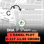 Next To Corner 1 Kanal Plot On 80 Feet Wide Road Available For Sale In DHA Lahore Phase 9 Prism