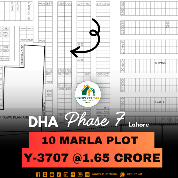 Prime Location 10 Marla Plot For Sale In DHA Lahore Phase 7-1