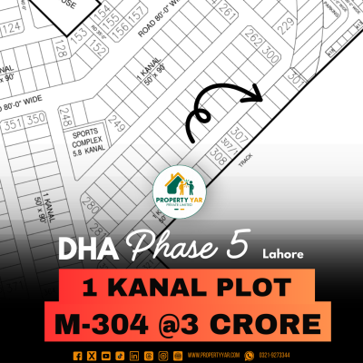 1 Kanal Reasonable Price Plot For Sale In DHA Lahore Phase 5
