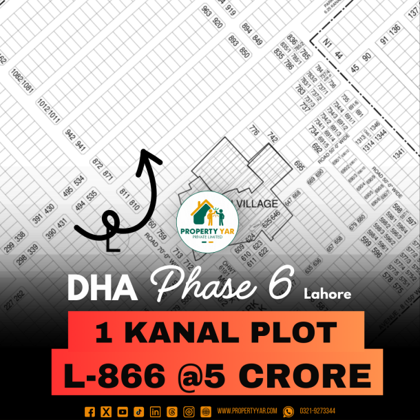 Affordable 1 Kanal Plot L-866 Available For Sale In DAH Lahore-1