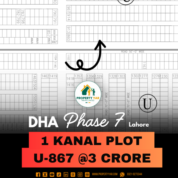 Ideal Location 1 Kanal Plot U-867 For Sale In DHA Lahore Phase 7-1
