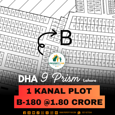 Lowest Price 1 Kanal Plot Available For Sale In DHA Lahore Phase 9 Prism Block B
