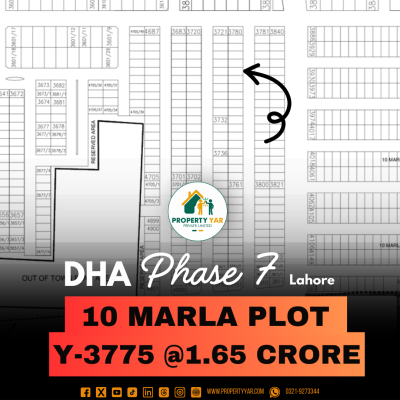 10 Marla Investor Rate Plot Available For Sale In DHA Lahore Phase 7 Block Y