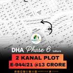 Facing Park 2 Kanal Plot Available For Sale In DHA Lahore Phase 6 Block E