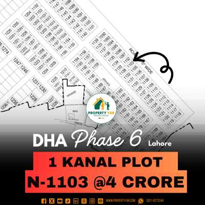 Affordable 1 Kanal Plot N-1103 Available For Sale In DHA Lahore Phase 6 Block N