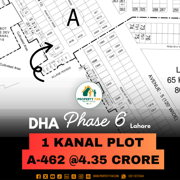 Next To Corner A-462 1 Kanal Plot For Sale In DHA Lahore Phase 6-1