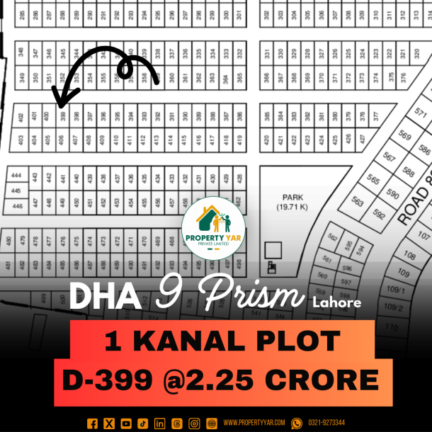 Prime Location 1 Kanal Plot For Sale In DHA Lahore Phase 9 Prism-1