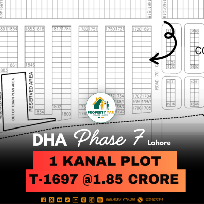 Lowest Cost 10 Marla Plot Is Available For Sale In DHA Lahore Phase 7 Block T