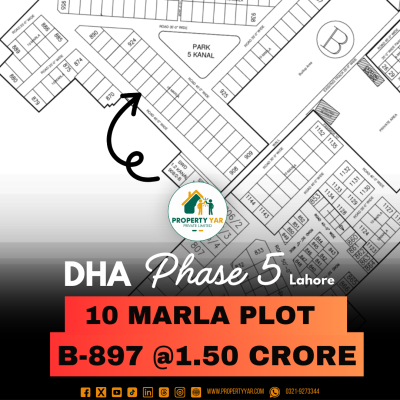 B-897 Near To Park Prime Location 1 0 Marla Plot For Sale In DHA Lahore