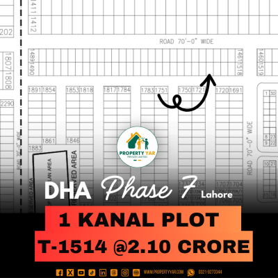 Direct Deal 1 Kanal Plot For Sale In DHA Lahore Phase 7 Block T