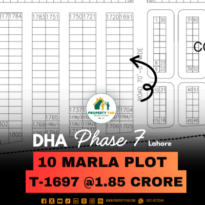Direct Deal 10 Marla Plot For Sale In DHA Lahore Phase 7 Block T