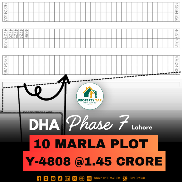 10 Marla Plot Y-4808 Cheapest Price Plot For Sale In DHA Lahore-1