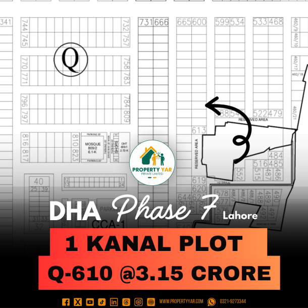 Affordable Price 1 Kanal Plot For Sale In DHA Lahore Phase 7-1