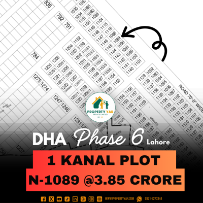 On 100 Feet Wide Road 1 Kanal Residential Plot For Sale In DHA Lahore
