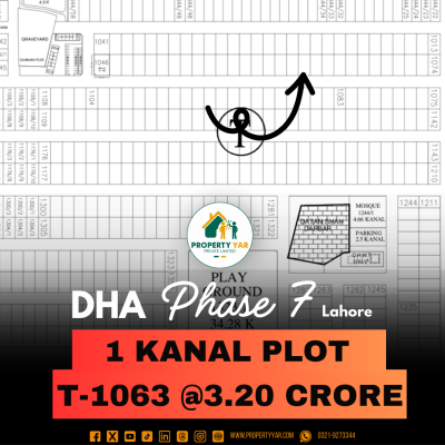 Prime Location 1 Kanal Plot For Sale In DHA Lahore Phase 7 Block T