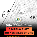 Affordable Location 9 Marla Plot For Sale In DHA Lahore Phase 4 Block KK