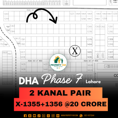 Affordable Price 2 Kanal Pair Plots Available For Sale In DHA Lahore Phase 7 Block X
