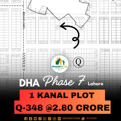 Q-348 Cheapest Price Plot Available For Sale In DHA Lahore Phase 7 Block Q