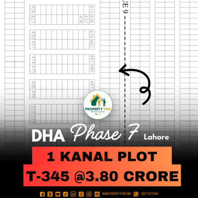 T-345 Demand 3.80 Crore Ideal Location Plot For Sale In DHA Lahore Phase 7
