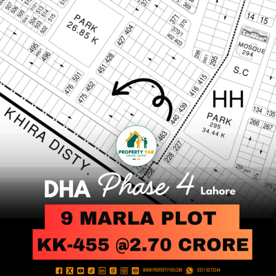 Affordable 9 Marla Residential Top Location Plot For Sale In DHA Lahore Phase 4
