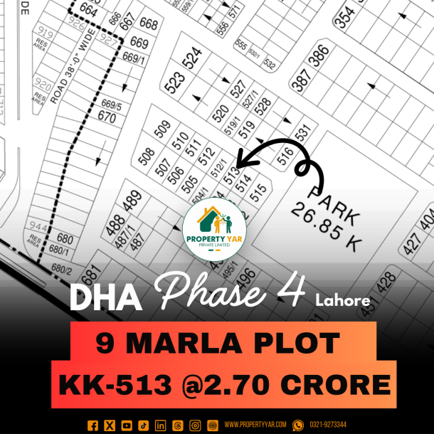 Affordable 9 Marla Plot For Sale In DHA Lahore Phase 4-1
