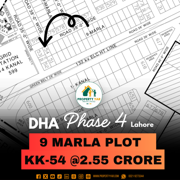 Top Location 9 Marla Plot For Sale In DHA Lahore Phase 4-1