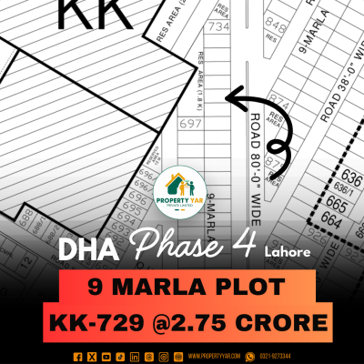 Low Price Plot For Sale In DHA Lahore Phase 4 Block KK