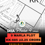 Paper Available KK-685 Excellent Location 9 Marla Plot For Sale In DHA Lahore Phase 4
