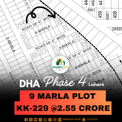 Affordable 9 Marla Plot For Sale In DHA Lahore Phase 4