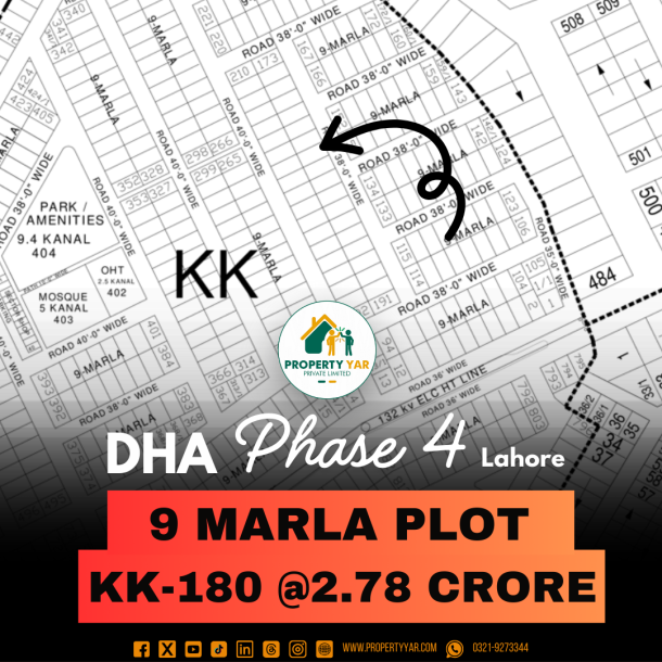 Low Price Plot Available KK-180 For Sale In DHA Lahore Phase 4-1