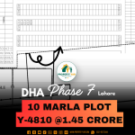 Low Price 10 Marla Plot Available For Sale In DHA Lahore Phase 7