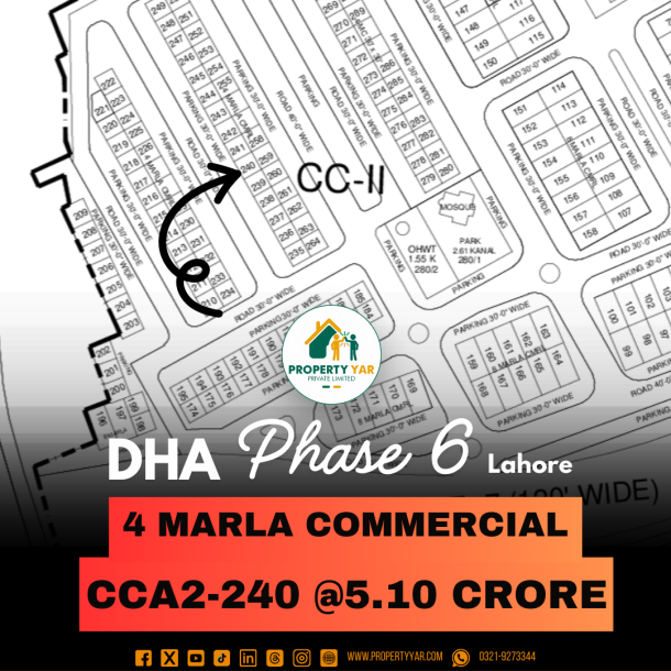 CCA2- 240 Excellent Location 4 Marla Commercial Plot For Sale In DHA Lahore Phase 6-1
