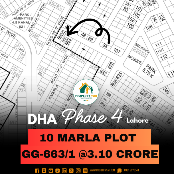 Corner 10 Marla investor Rate Plot Available For Sale In DHA Lahore Phase 4-1