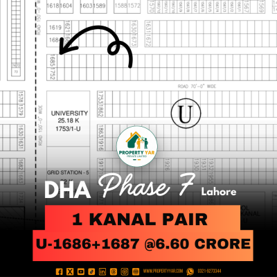 1 Kanal Pair Plots Available For Sale In DHA Lahore Phase 7