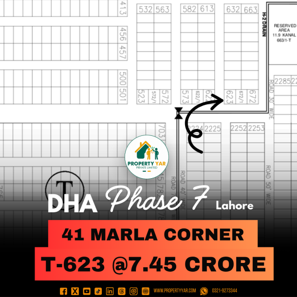 Corner 41 Marla Plot Available For Sale In DHA Lahore Phase 7-1