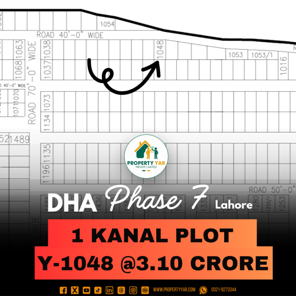 On 40 Feet Road 1 Kanal Plot Available For Sale In DHA Lahore Phase 7-1