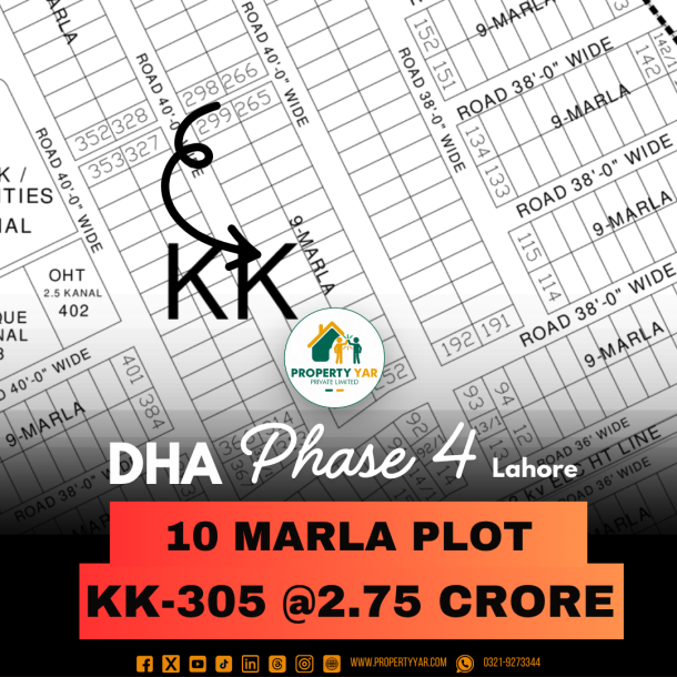 Ideal Location 10 Marla Plot For Sale In DHA Lahore Phase 4-1