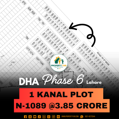 On 100 Feet Road Prime Location 1 Kanal Plot Available For Sale In DHA Lahore Phase 6
