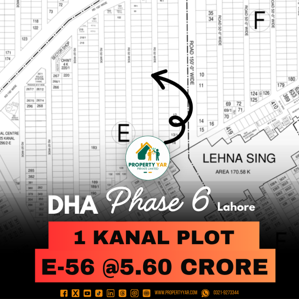 Ideal Location 1 Kanal Plot Available For Sale In DHA Lahore Phase 6-1