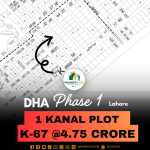 Prime Location 1 Kanal Plot Available For Sale In DHA Lahore Phase 1 Block K