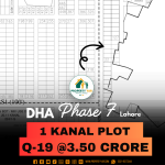 On 100 Feet Road 1 Kanal Plot Available For Sale In DHA Lahore Phase 7