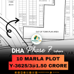 Low Price 10 Marla Plot Available For Sale In DHA Lahore Phase 7 Block Y