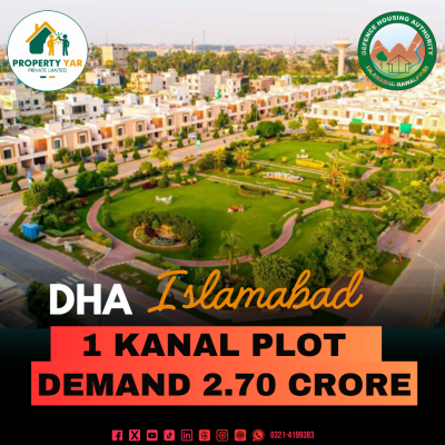 Top Location 1 Kanal Plot Available For Sale In DHA Islamabad Phase 5 Sector G