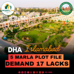 Investor Rate 5 Marla Plot File Available For Sale In DHA Valley Islamabad