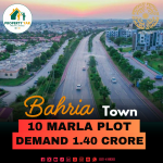 Corner 10 Marla Plot face Back Open For Sale Bahria Town Rawalpindi