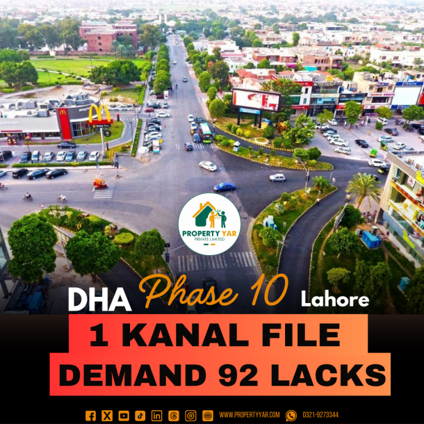 DHA Phase 10 Ideal Investment 1 Kanal Allocation File Available For Sale-1