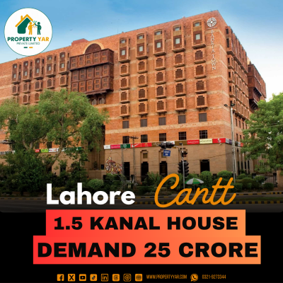 1.5 Kanal Luxury House Available for Sale On Main Tufail Road Lahore Cantt