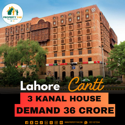 3 Kanal Old House Three Side Open Available for Sale Near Shami Road Lahore Cantt