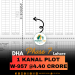 Ideal Location 1 Kanal Plot Available For Sale In DHA Lahore Phase 7 Block W
